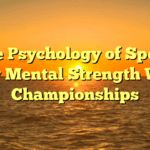﻿The Psychology of Sports: How Mental Strength Wins Championships