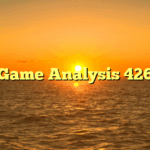Game Analysis 426